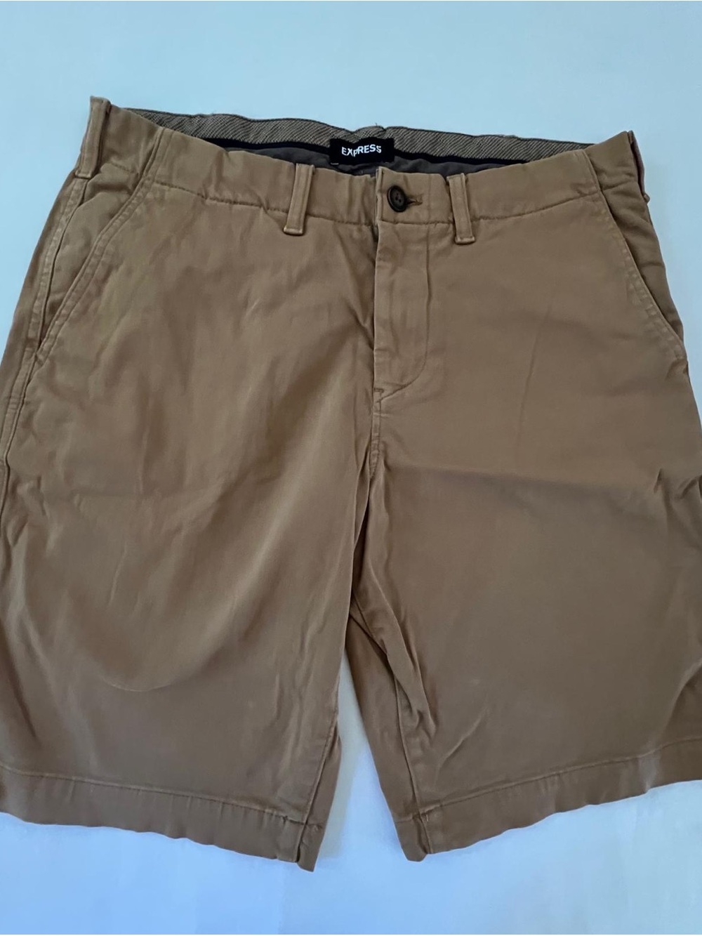 Express Men's Stretch Chino Shorts - Brown